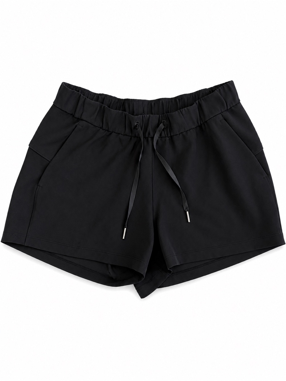 lululemon athletica Black Elastic & Drawstring Waist Athletic Shorts 8